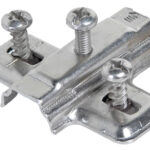 Base para bisagra FGV "Mini" taquete Ø=5mm niquelada H=4mm