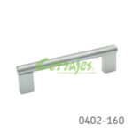Jaladera Hierro (Acero) cc 128 mm L=148 mm 4166 H14 Niquel cepillado Tornillo #8 - 32x1 - 7/8"
