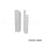Soporte para testero fijación izquierdo cajón cacerolero Cerrajes "Ritma Cube" H=144mm epóxica plata