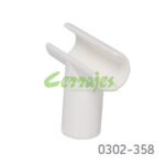 Soporte plástico para riel divisor Cerrajes "TrioMax T6" blanco