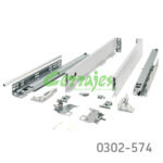 Jgo.Vionaro blanco 500 mm para 40 kg Tipmatic h=89