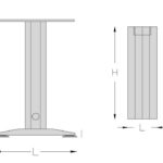 Base gea con forro l h 695x l 460 mm aluminio