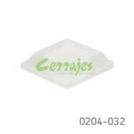 Tope para puerta Ø=12,7mm autoadhesivo Cerrajes Cuadrado H=3mm Transparente