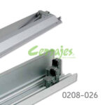 Sistema corredizo para armario puerta 2 puertas  Bortoluzzi "Glow" L=2,4 m 70Kg