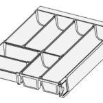 Jgo. Organizadores Nova Pro (B4) INOX para cajon 500 mm L=500 mm