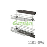 Extraible lateral derecho 2 plazas negro / gris
