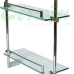Porta accesorios 2 niveles laton cromado