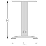 Base gea corta con forro antracita H=625 x l460 mm