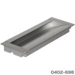 Jaladera de embutir rectangular Aluminio cc 160 mm L=180 mm 4551 A35 Anodizado mate Tornillo M4x12mm