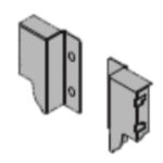 Soporte para fijación de testero derecho Cerrajes "Ritma Cube" H=68mm blanco RAL9010
