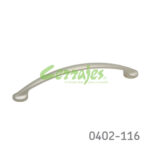Jaladera Zamak cc 96 mm L=117 mm 4109 Z23 Niquel mate Tornillo M4x25mm