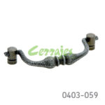 Jaladera Hierro (Acero) cc 93 mm L=113 mm 3041 H32 Pewter negro Tornillo #8 - 32X1"