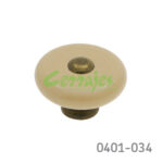 Botón Zamak / Cerámica Ø=38 mm 5018 Z50 Acabado metálico con cerámica Tornillo #8-32X1"