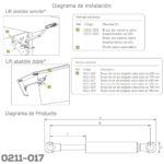 Piston salice gradual de 250 N - Image 2