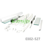 Jgo. Nova-Pro Classic Crystal blanco 500 mm  para 70 kg w=1150 mm con cierre suave con varilla rect.