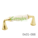 Jaladera Latón/Cerámica cc 76 mm L=92 mm 5065 L50 Acabado metálico con cerámica Tornillo #8 - 32X1"