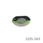 Ménsula para entrepaño de cristal Italiana Ferramenta "Dream" Ø=5mm Zamak Niquelado/Negro Cap:20Kg
