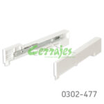 Jgo. adaptador frontal Nova Pro Crystal cajon interno para barra rectangular blanco