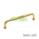 Jaladera Latón cc 102 mm L=111 mm 2033 L15 Latón pulido Tornillo #8 - 32X1"