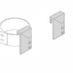 Juego de soporte frontal para panel galatea (2pz) neg