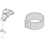 Juego de anillo soporte para panel galatea (2pz) neg