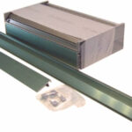 Cortina enrollable p/gabinete FBS "Twins Box Milano Horizontal" Aluminio H=700mm L=1,2 m Mate