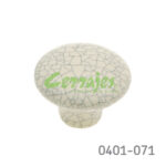 Botón Cerámica Ø=38 mm 5007 C90 Craquelado Tornillo #8-32X1"