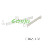 Juego de varilla lateral rectangular Nova Pro 500 mm con fijaciones blanco