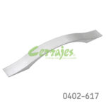 Jaladera Zamak cc 128 mm L=195 mm 4410 Z22 Niquel cepillado Tornillo M4x25mm