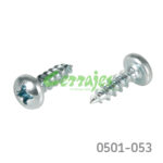 Tornillo para fijación de herraje cabeza de gota "Gripper" #6x1/2" (12,7 mm) PH2 Zincado con punta