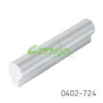 Jaladera Aluminio cc 64 mm L=83 mm 4475 A35 Anodizado natural mate Tornillo #8 - 32X1"