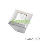 Botón Zamak / Cerámica L=28 mm 4449 Z50 Acabado metálico con cerámica Tornillo M4x25mm