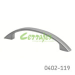 Jaladera Zamak cc 96 mm L=123 mm 4110 Z09 Cromo mate Tornillo M4x25mm