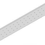 Modesty panel perforado L=1,2 m aluminio