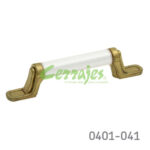 Jaladera Zamak/Cerámica cc 76 mm L=119 mm 5025 Z50 Acabado metálico con cerámica Tornillo #8 - 32X1"