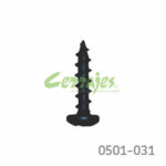 Tornillo p/corredera de extensión cabeza de pan "Gripper" #6 x5/8" (15,875 mm) PH2 Negro con punta