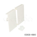 Soporte frontal plástico para cajón interno Cerrajes "Ritma Cube" blanca