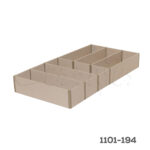 Organizador color lino para armario 6 espacios 232x464 mm