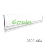 Barra para frente interno recortable aluminio 600 mm Vionaro h=89 blanco