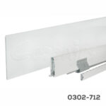 Jgo. "Nova Pro Deluxe" blanco 500mm para 40 kg H=89 w=1,2 m c/c.s. c.int. c/riel c/logo Grass