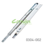 Corredera para gabinete metálico de baleros Cerrajes  L=400mm Zincada Extensión total Espesor 1,2mm