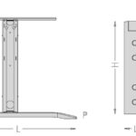 Base idra con forro descentrada h 695 mm aluminio