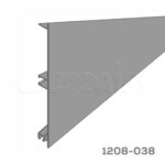 Zoclo Cerrajes L=4 m H=150mm Aluminio pintura epóxica Gris mate