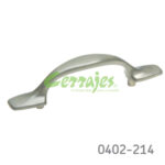 Jaladera Zamak cc 76 mm L=125 mm 4238 Z22 Niquel cepillado Tornillo #8 - 32X1"