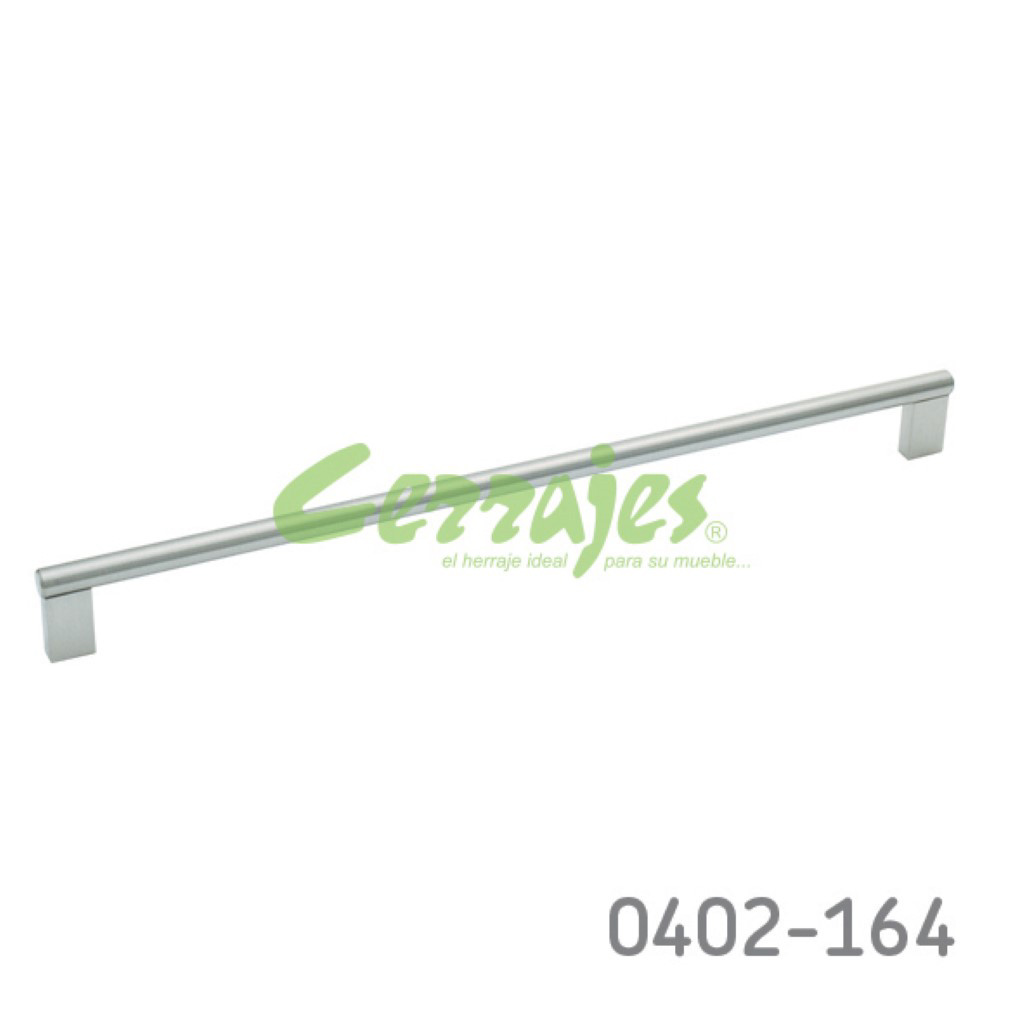 EB8D13246080B98582D5ADD8A67F9115.jpg Jaladera Hierro (Acero) cc 384 mm L=404 mm 4170 H14 Niquel cepillado Tornillo #8 - 32x1 - 7/8" - Image 1
