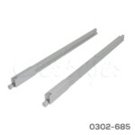 Riel rectangular lateral Cerrajes "Ritma Cube" L=500mm plata RAL9006