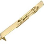 Pasador de embutir con gancho de 305 mm dorado mate