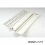 Corredera pared sencilla Cerrajes  H=85mm L=500mm pintura epóxica blanca autocierre