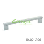 Jaladera Aluminio cc 192 mm L=223 mm 4227 A35 Anodizado natural mate Tornillo #8 - 32X1"