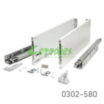 Jgo.Vionaro blanco 500 mm para 40 kg con cierre suave h=185